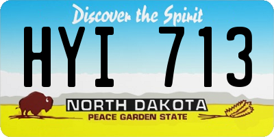 ND license plate HYI713