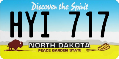 ND license plate HYI717
