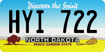 ND license plate HYI722
