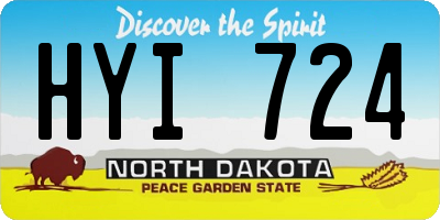 ND license plate HYI724