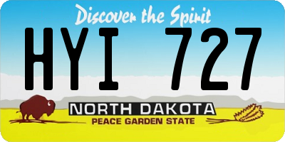 ND license plate HYI727