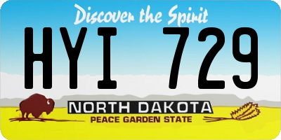 ND license plate HYI729