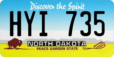 ND license plate HYI735
