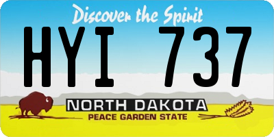 ND license plate HYI737