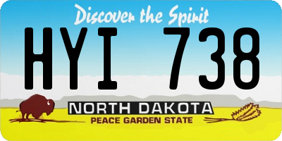 ND license plate HYI738