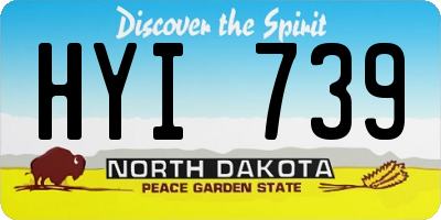 ND license plate HYI739