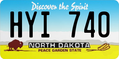 ND license plate HYI740