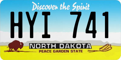 ND license plate HYI741