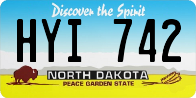 ND license plate HYI742