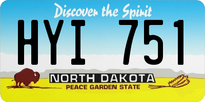 ND license plate HYI751