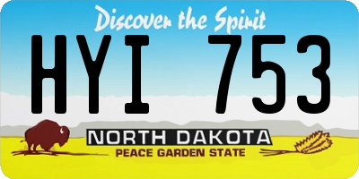ND license plate HYI753