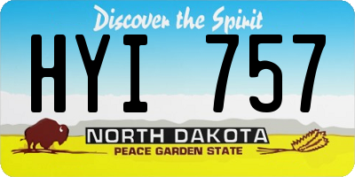 ND license plate HYI757