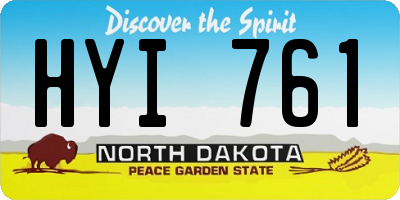 ND license plate HYI761