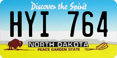 ND license plate HYI764
