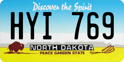 ND license plate HYI769