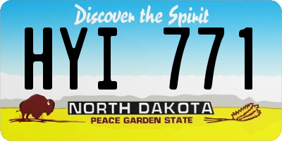 ND license plate HYI771