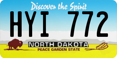 ND license plate HYI772