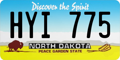ND license plate HYI775
