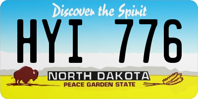 ND license plate HYI776