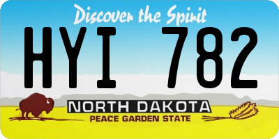 ND license plate HYI782
