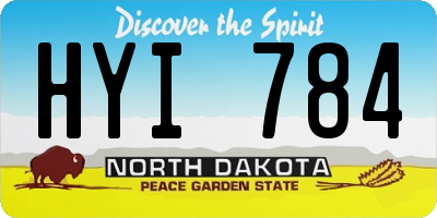 ND license plate HYI784