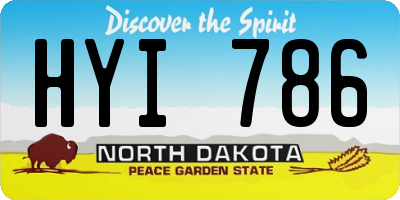 ND license plate HYI786