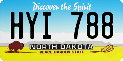 ND license plate HYI788
