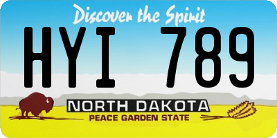 ND license plate HYI789