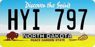 ND license plate HYI797