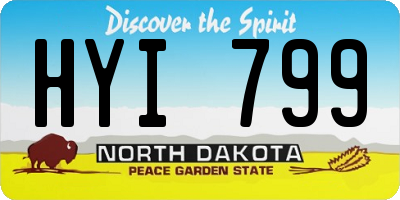 ND license plate HYI799