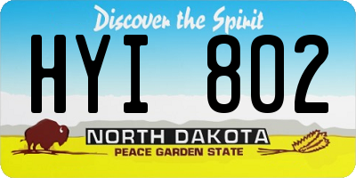 ND license plate HYI802