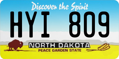 ND license plate HYI809