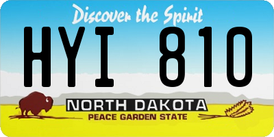 ND license plate HYI810