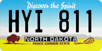 ND license plate HYI811