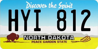 ND license plate HYI812