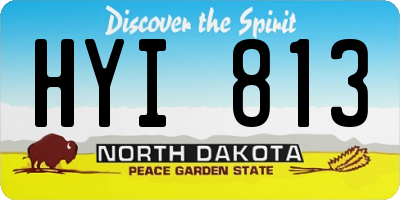 ND license plate HYI813