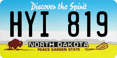 ND license plate HYI819