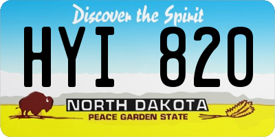 ND license plate HYI820