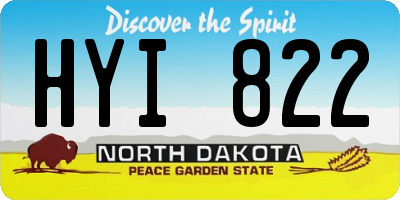 ND license plate HYI822