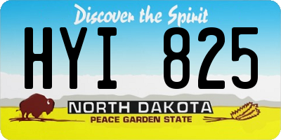 ND license plate HYI825
