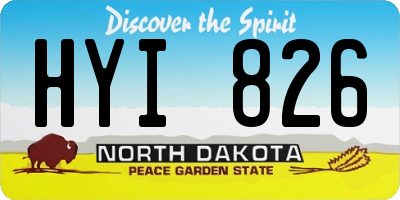 ND license plate HYI826