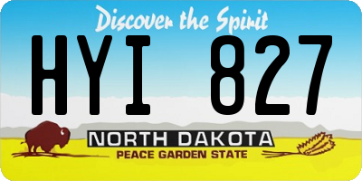 ND license plate HYI827