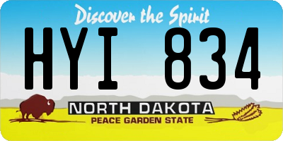 ND license plate HYI834