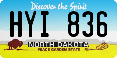 ND license plate HYI836
