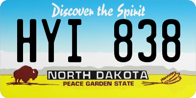 ND license plate HYI838