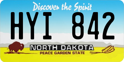 ND license plate HYI842