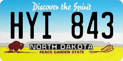 ND license plate HYI843