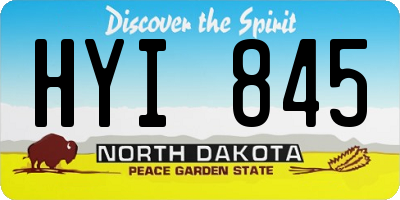 ND license plate HYI845