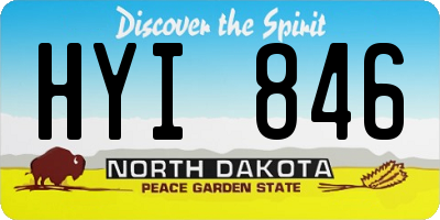 ND license plate HYI846
