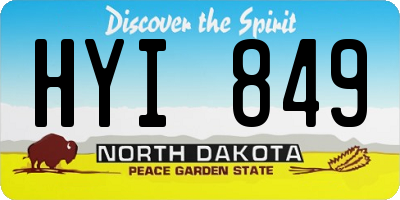 ND license plate HYI849